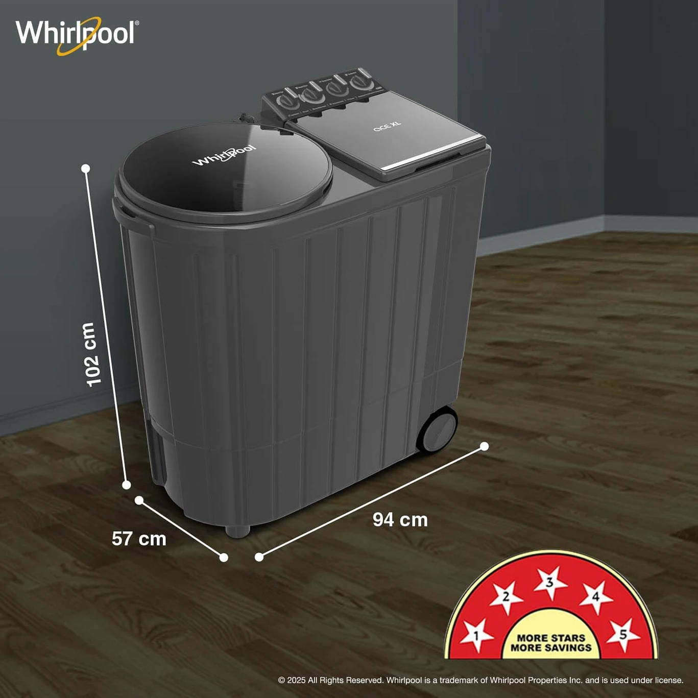 Whirlpool ACE XL 12 DMIX GRAPHITE GREY (10YR) Washing Machine - image 2