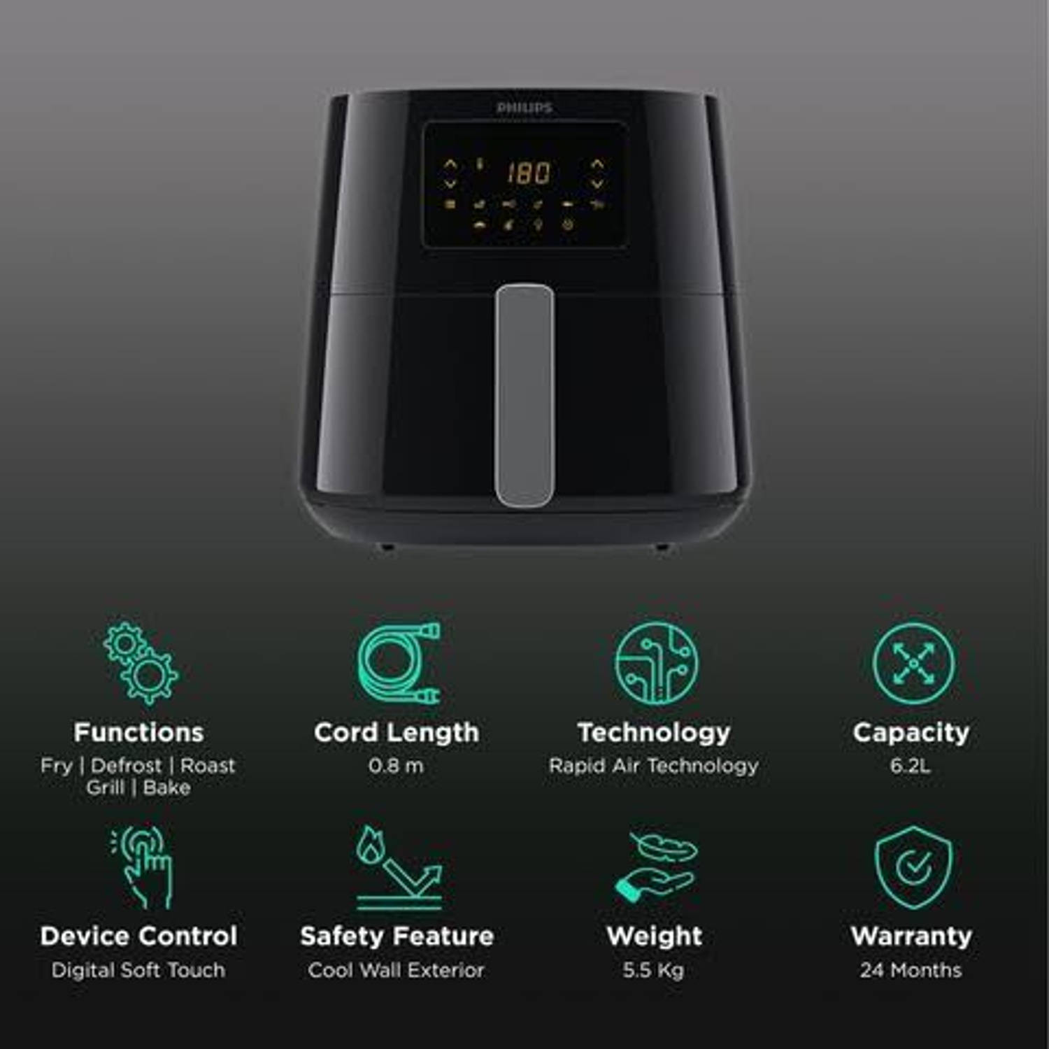 Philips HD927070 Air Fryer Essential Air Fryer - image 3