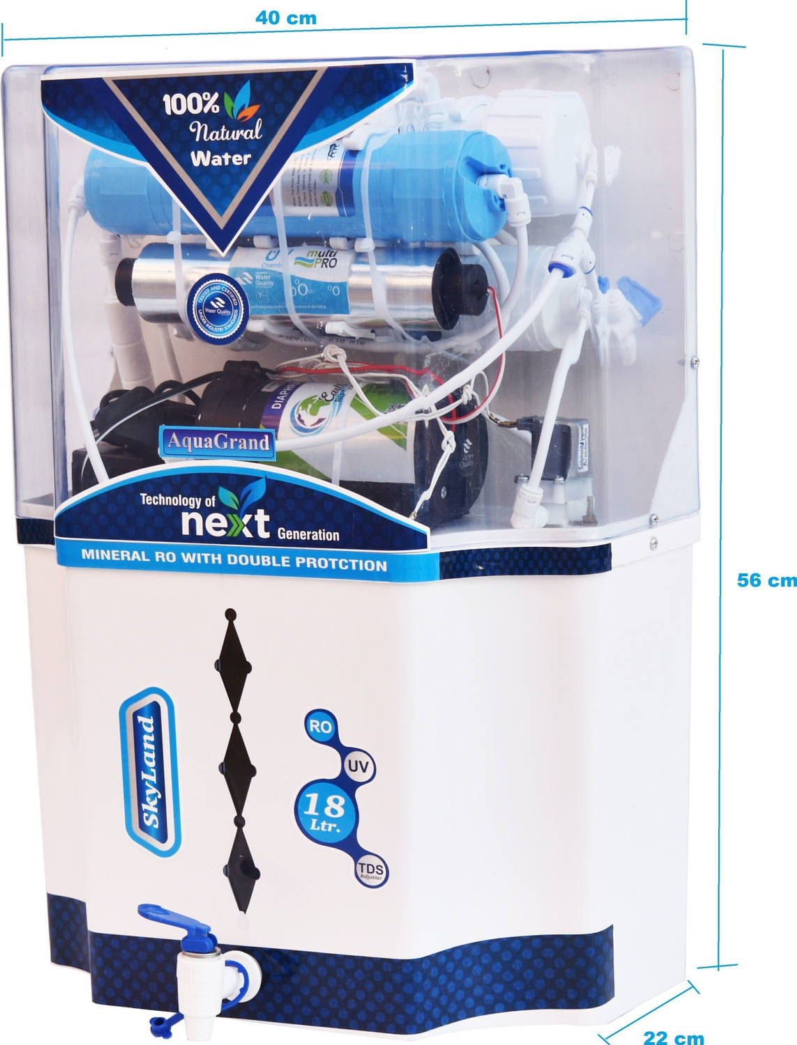 Aquagrand Opel Alkaline + RO + UV + UF Water Purifier Skyland - image 3