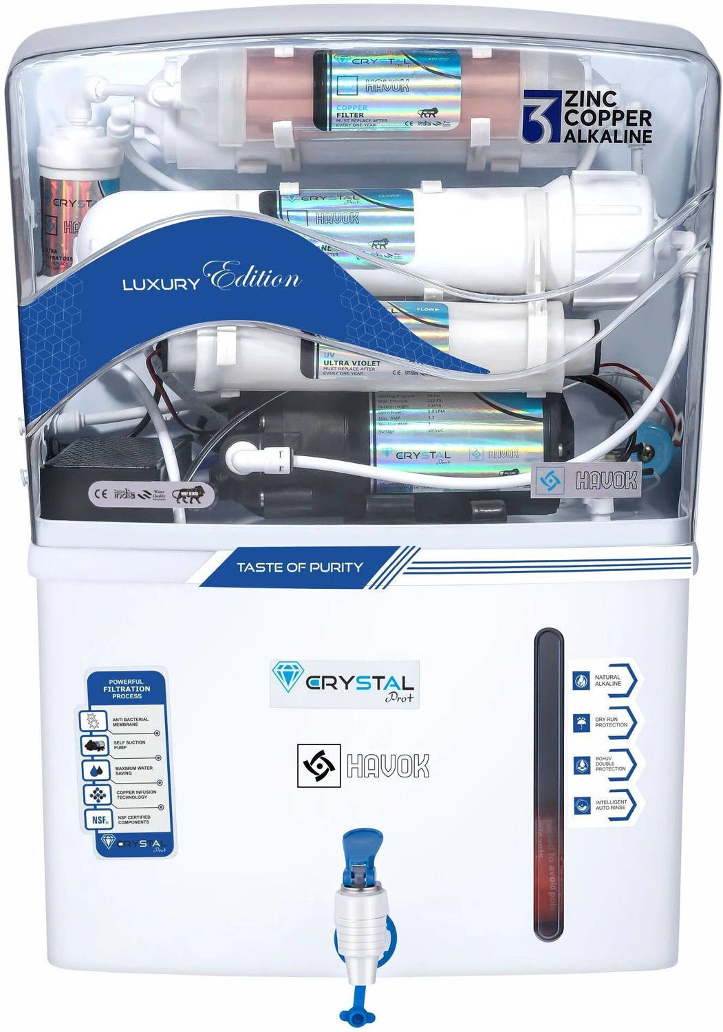 Water_Purifier_White RO + UV + UF Water Purifier