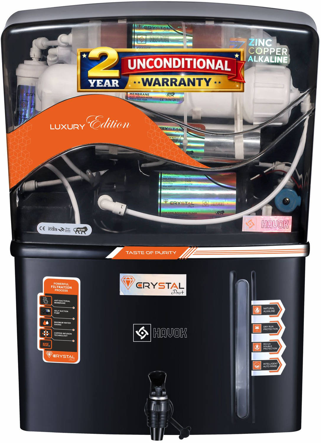 Water_Purifier_Black RO +  UV +  UF Water Purifier