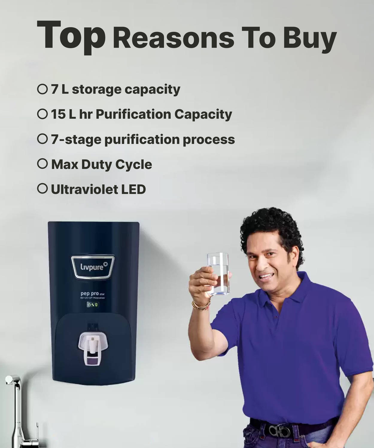 Livpure LIV-PEP-PRO-STAR. RO + UV + UF Water Purifier - image 3