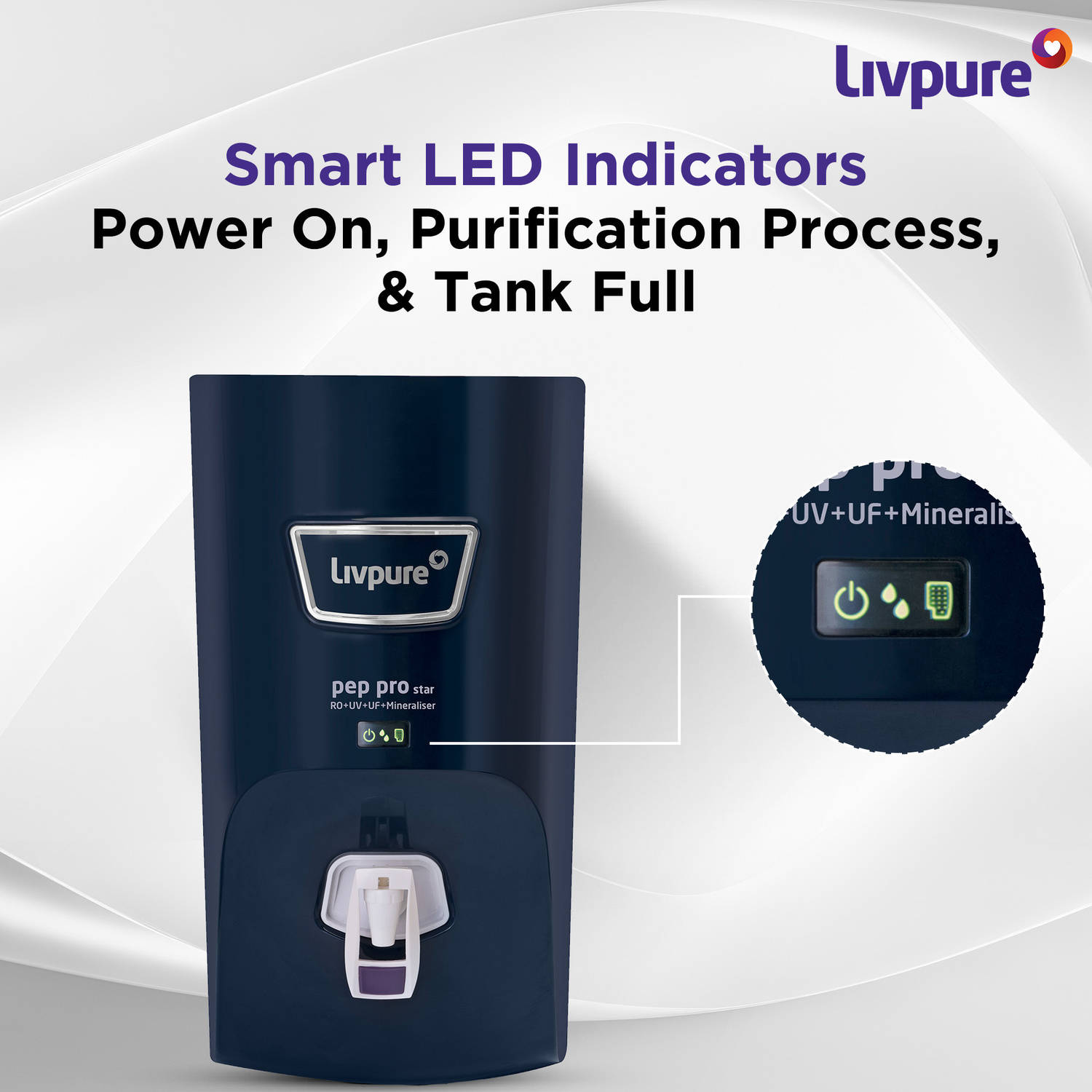 Livpure LIV-PEP-PRO-STAR. RO + UV + UF Water Purifier - image 6