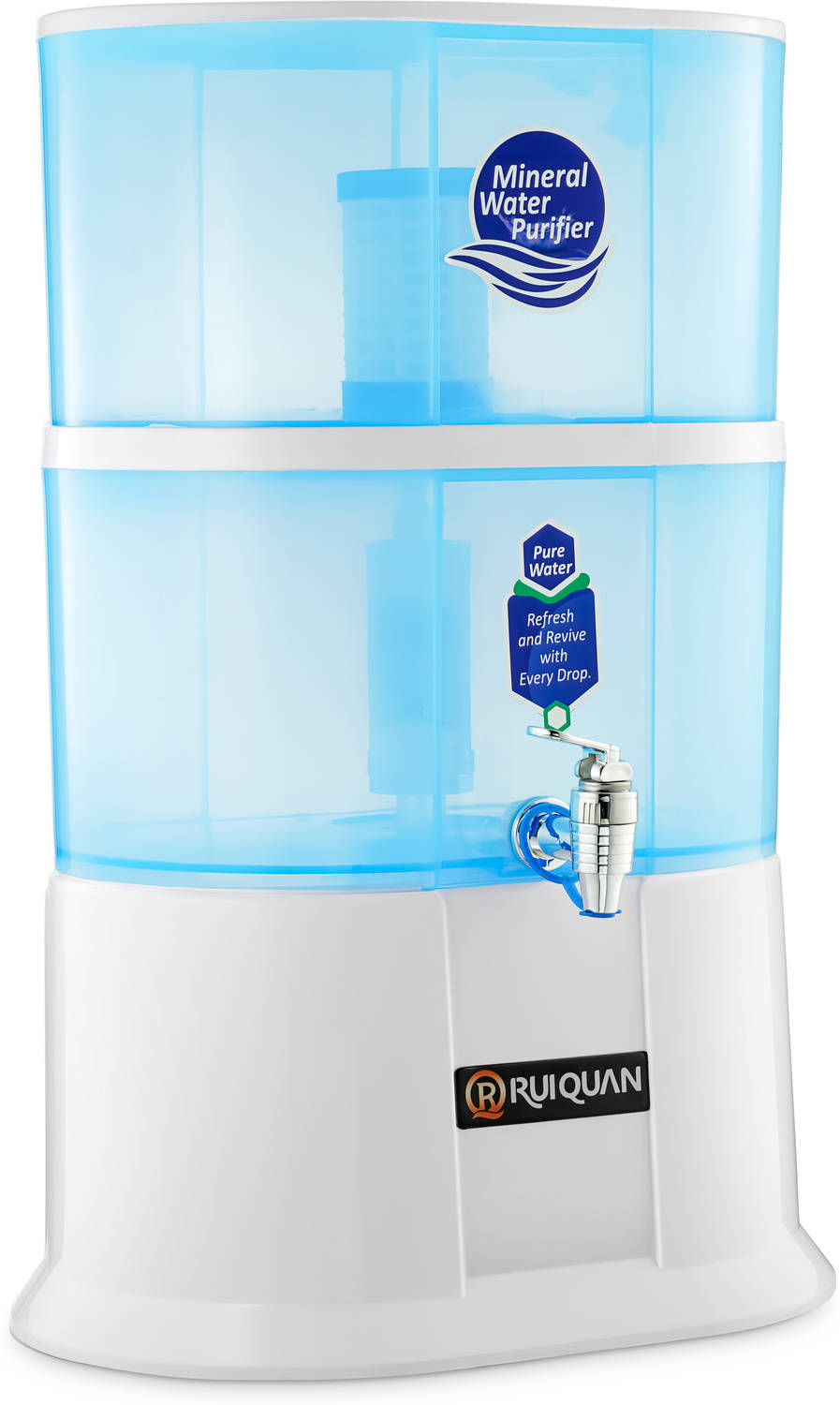RUIQUAN Mineral Pot Gravity + UF Water Purifier Gravity Water Purifier Mineral Technology Based Non Electric - image 2