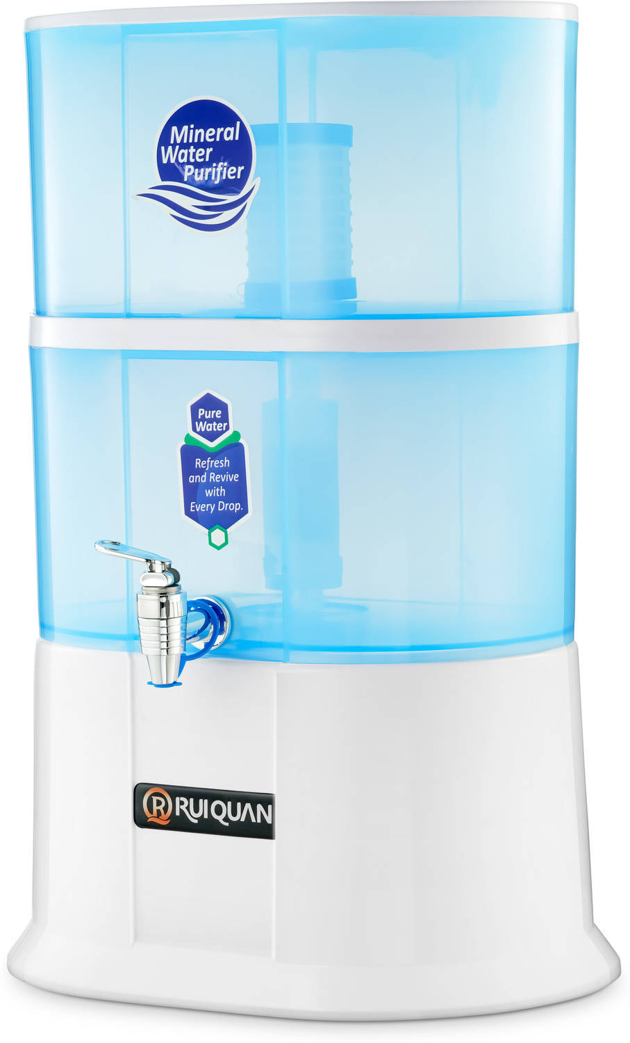 RUIQUAN Mineral Pot Gravity + UF Water Purifier Gravity Water Purifier Mineral Technology Based Non Electric - image 3