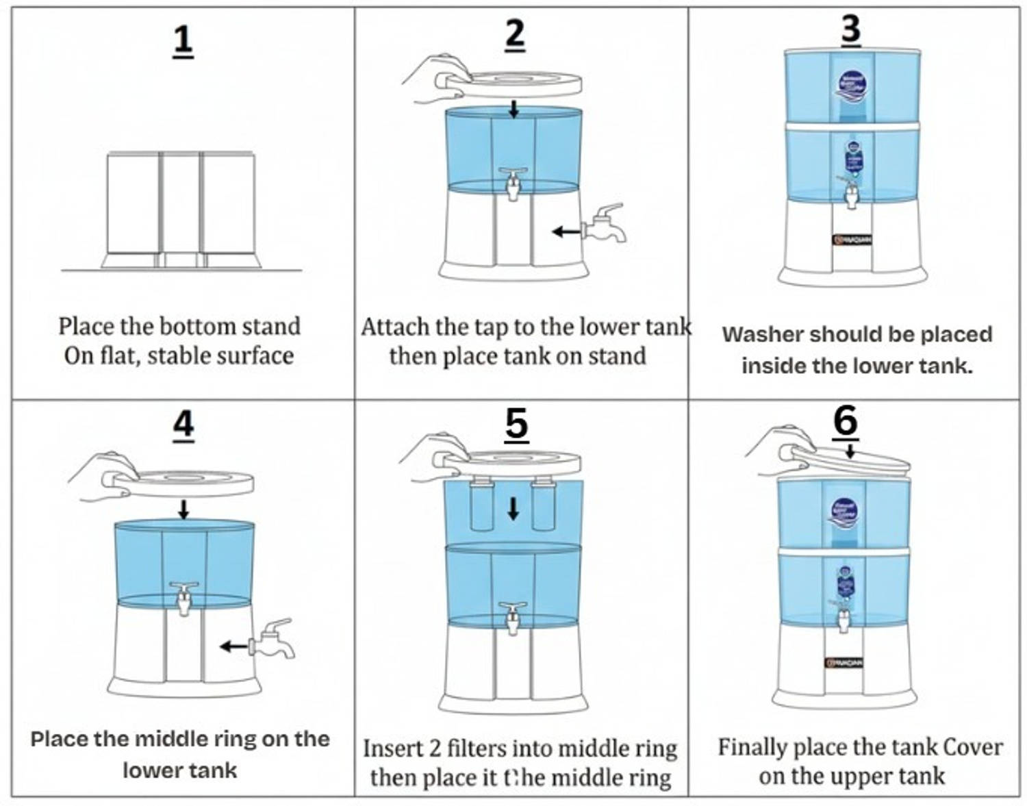 RUIQUAN Mineral Pot Gravity + UF Water Purifier Gravity Water Purifier Mineral Technology Based Non Electric - image 4