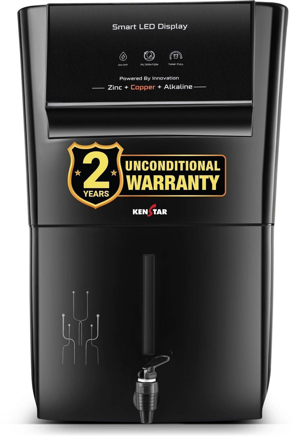 Black Pureza RO +  UF +  UV Water Purifier